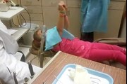 Very Funny 5 Year Old SINGING songs with Laughing gas at Dentist