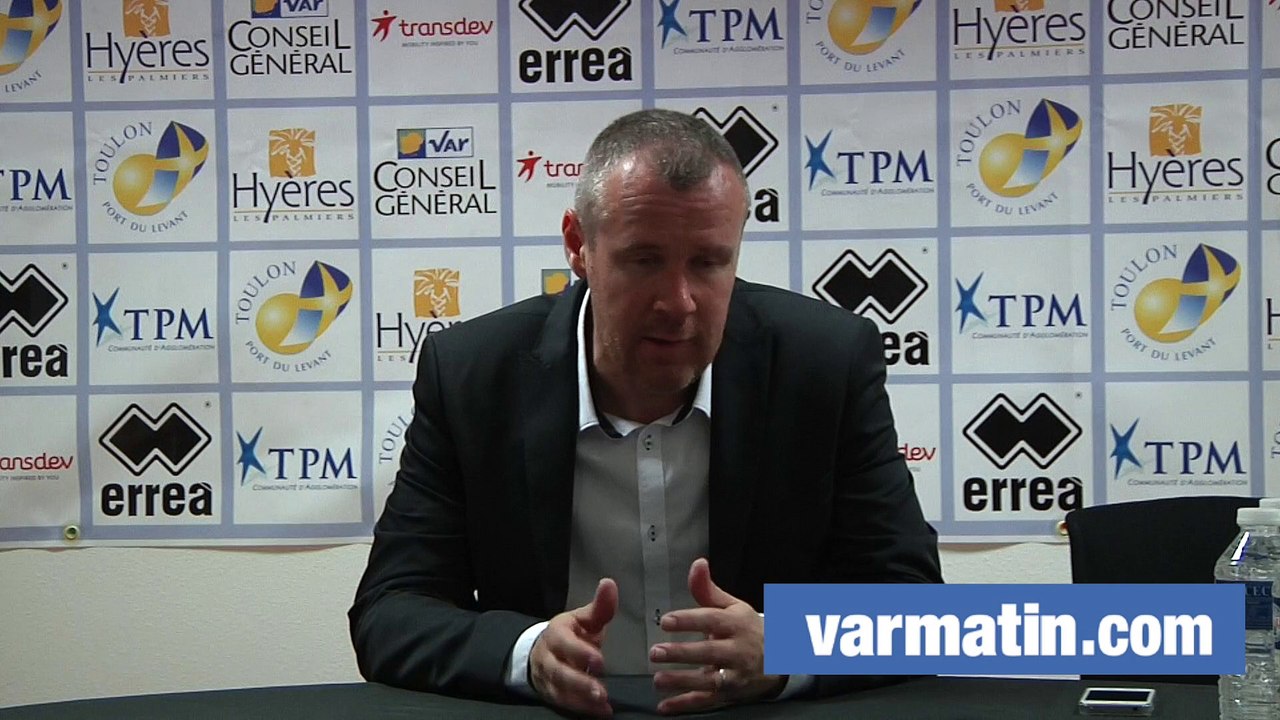 Basket: Laurent Legname après la défaite du HTV face à Roanne (76-78).’