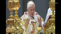 Pope Benedict XVI 2012 celebrates a mass in St. Peter's Basilica at the Vatican