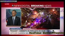 Obama on Grand Jury Decision Michael Brown Shooting: Ferguson Missouri Riots Footage Obama Speaking