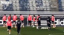 Asi abandono Karim Benzema el entrenamiento de Real Madrid