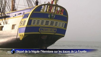 Départ de la frégate l'Hermione sur les traces de La Fayette