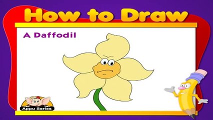 Learn to Draw Flower in Hindi - Daffodil