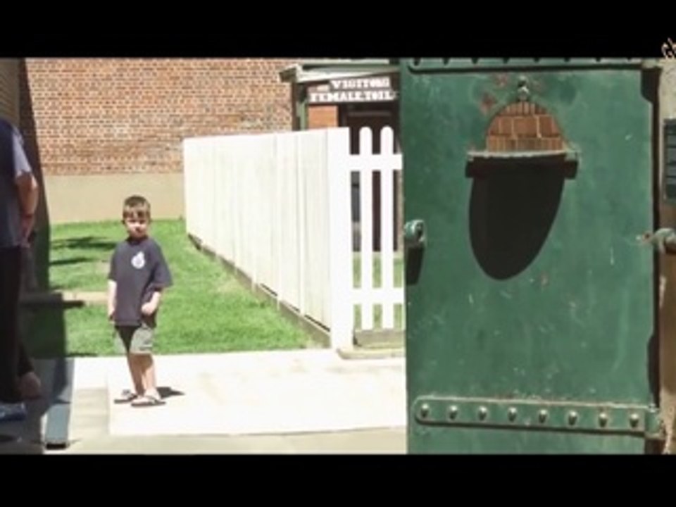 Ghost caught on tape opening door in Australian Jail_ Couple freak out