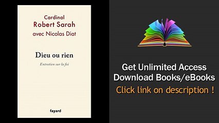 Download Dieu ou rien  Entretien sur la foi (Documents) (French Edition) PDF
