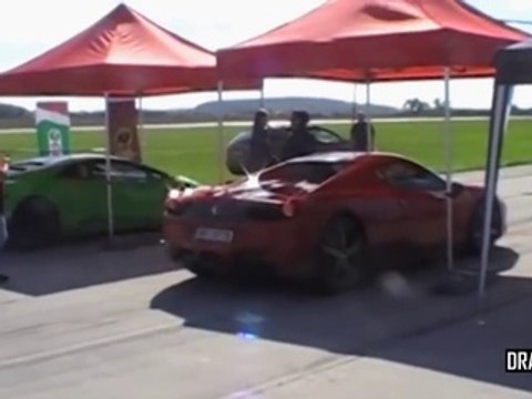Lamborghini Huracan Vs Ferrari 458 Italia Drag Race - DRAGINFO