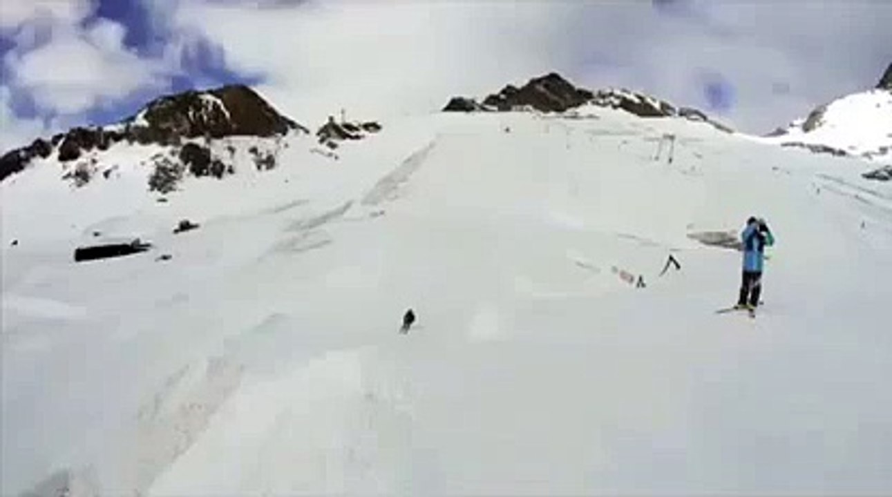 High five en skiant