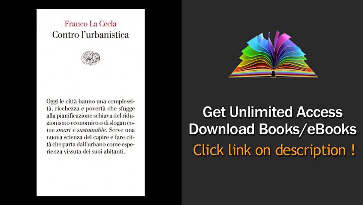 Download Contro l urbanistica La cultura delle citta (Vele Vol 103) PDF