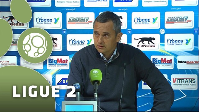 Conférence de presse AJ Auxerre - Tours FC (2-3) : Jean-Luc VANNUCHI (AJA) - Gilbert ZOONEKYND (TOURS) - 2014/2015