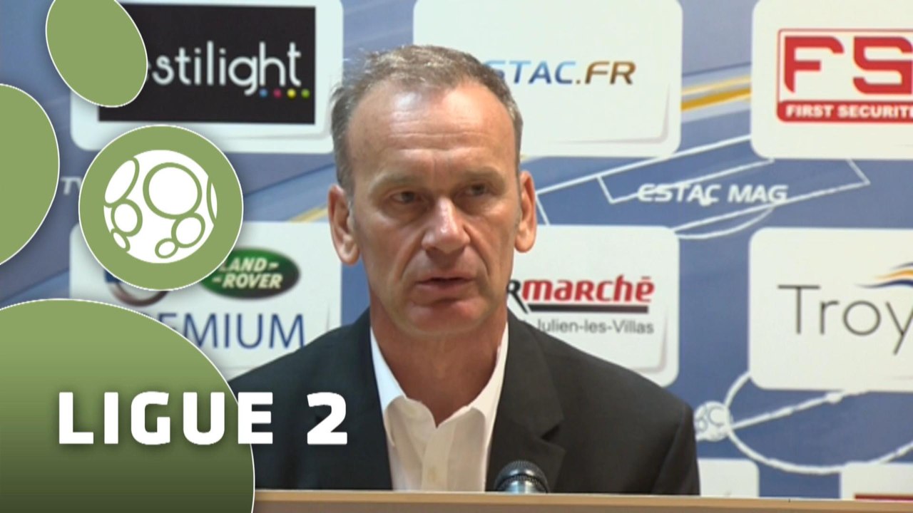 Conférence de presse ESTAC Troyes - AC Ajaccio (2-0) : Jean-Marc FURLAN (ESTAC) - Olivier PANTALONI (ACAJ) - 2014/2015