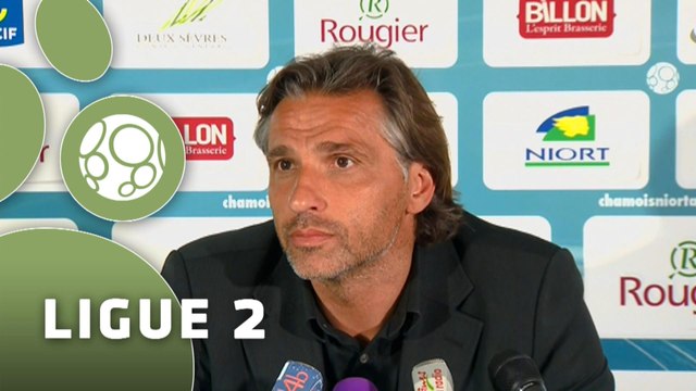 Conférence de presse Chamois Niortais - Nîmes Olympique (3-2) : Régis BROUARD (NIORT) - José PASQUALETTI (NIMES) - 2014/2015