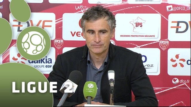 Conférence de presse Dijon FCO - Angers SCO (1-1) : Olivier DALL'OGLIO (DFCO) - Stéphane MOULIN (SCO) - 2014/2015