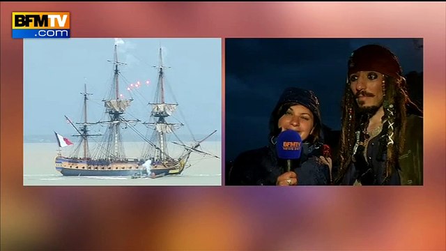 Jack Sparrow à Fouras pour le départ de l'Hermione