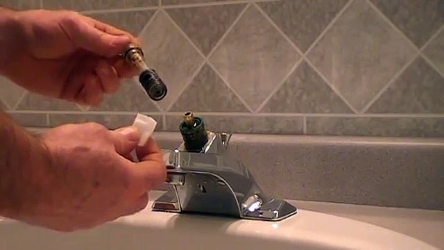 How to replace-repair a leaky moen cartridge in a bathroom set of faucets-single lever.Tips