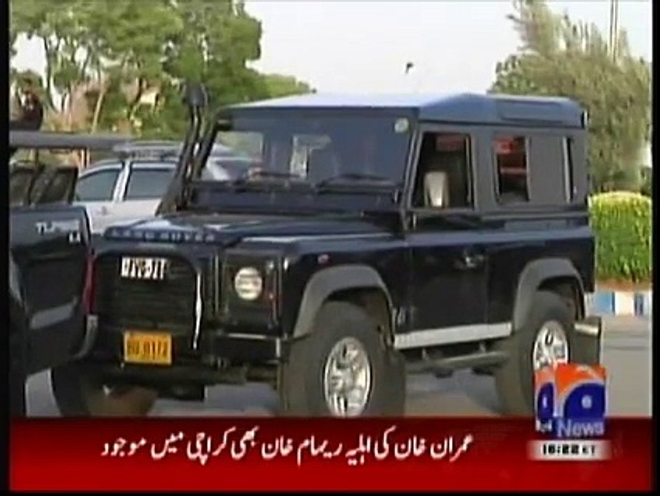 King Imran Niazi with VVVIP travel and VVVIP security protocol while his visit to Karachi