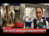 Uçakta yaralanan Japon yolcunun başından ayrılmayan Türk hostes Japonların gönlünü fetetti