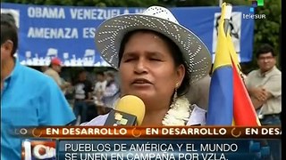Bolivia marcha en favor de la Revolución Bolivariana en Venezuela