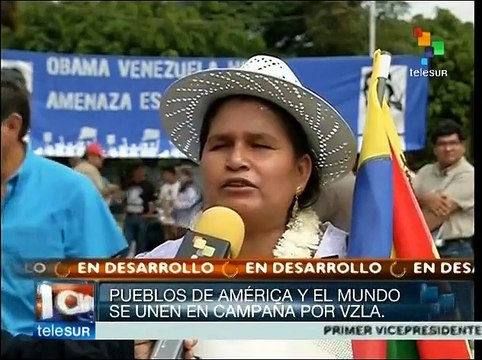Bolivia marcha en favor de la Revolución Bolivariana en Venezuela