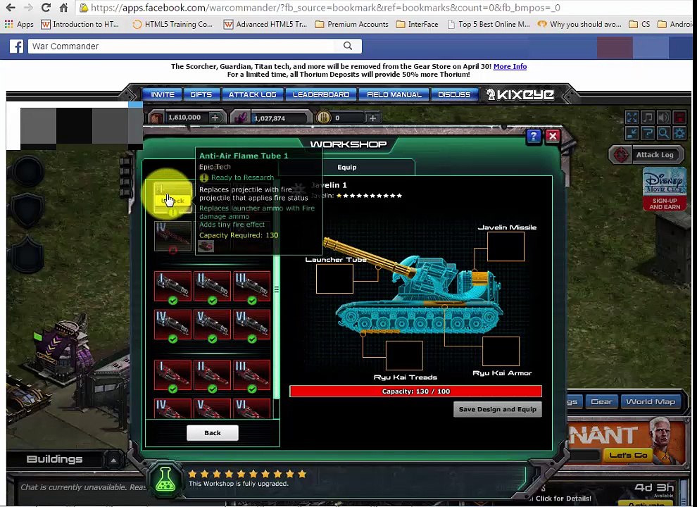 war Commander WorkShop hack