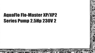 AquaFlo Flo-Master XP/XP2 Series Pump 2.5Hp 230V 2