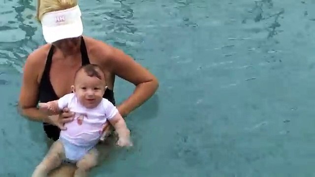 Rene-Float infant swimming resource ISR 7 month old baby floatting