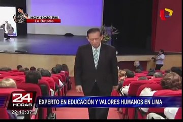 Revolucionario experto en educación y valores humanos se encuentra en Lima