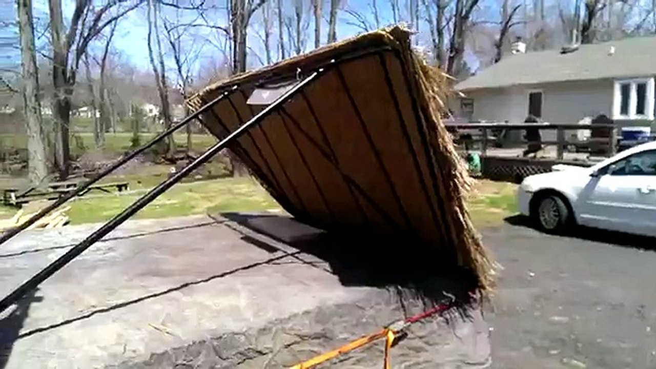 Tiki Kev - Small local thatch job on a store bought bar. LOL Tiki Bar & Tiki Hut