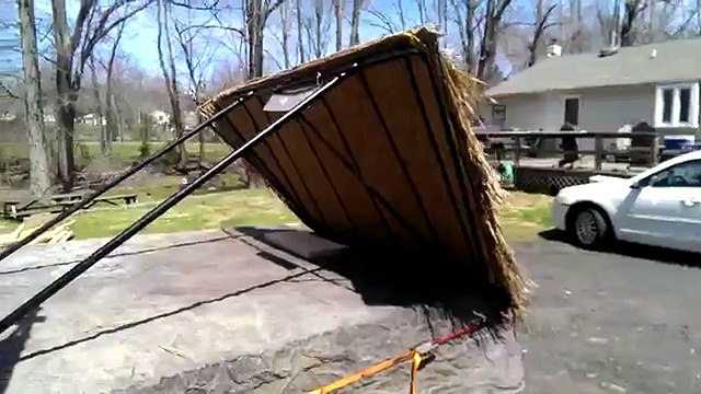 Tiki Kev - Small local thatch job on a store bought bar. LOL Tiki Bar & Tiki Hut