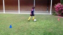 Lionel Messi, C  Ronaldo, neymar VS 8 years old Football Star Reef Farias