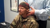 Trashman gets Chiropractic Adjustment for radiating neck pain into the armVideo 3