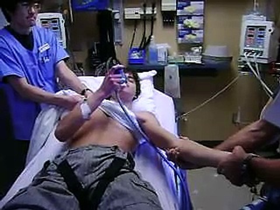 Fully Dislocated Shoulder Undergoing Reduction