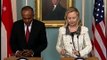 Secretary Clinton Delivers Remarks With Singapore Minister for Foreign Affairs K. Shanmugam