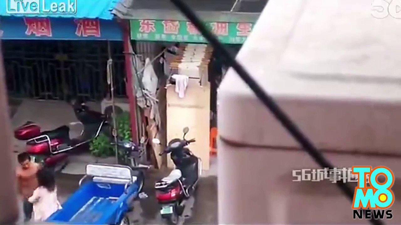 Domestic violence: Wife beater caught on tape punching woman gets attacked by crowd