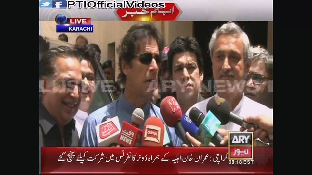 Chairman PTI Imran Khan Media Talk Karachi 19 April 2015