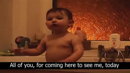 Funny Baby Makes A Speech - hilarious funny video of a talking baby