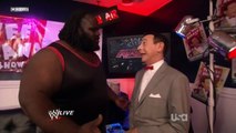 Pee-wee Herman, Mark Henry, The Bella Twins, Melina, Eve Torres and Lita Backstage Segment