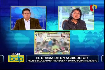 El drama de un agricultor: recibe balazo tras proteger a su hijo durante asalto