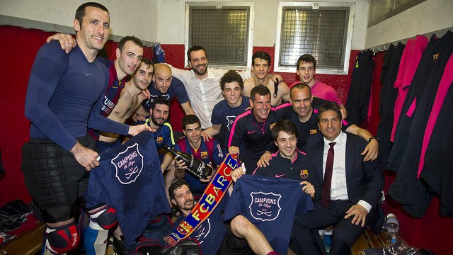 FCB Hoquei: Celebració OK Lliga
