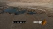 HD Aerial footage of israel Dead Sea sinkholes