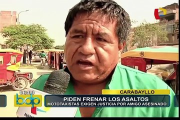 Mototaxistas exigen justicias por amigo asesinado tras resistirse a robo en Carabayllo