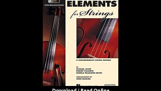 Download Essential Elements for Strings Book with EEi Violin By Robert Gillespi