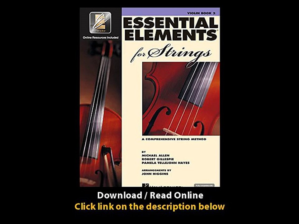 Download Essential Elements for Strings Book with EEi Violin By Robert Gillespi