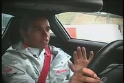 Lewis Hamilton drives the Mclaren Mercedes SLR 722 on a wet Silverstone circuit!!