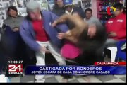 Ronderos castigan a latigazos a joven que huyó de su casa con un hombre casado