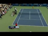 Roger Federer between the legs shot vs. Djokovic