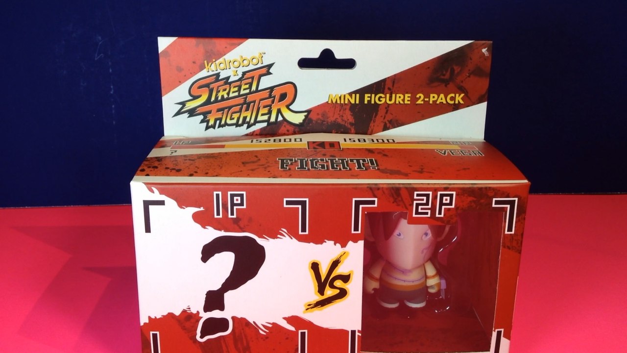 Kidrobot Street Fighter Mini Figure 2 Pack!  Vega with Blind Box Mystery Figure!