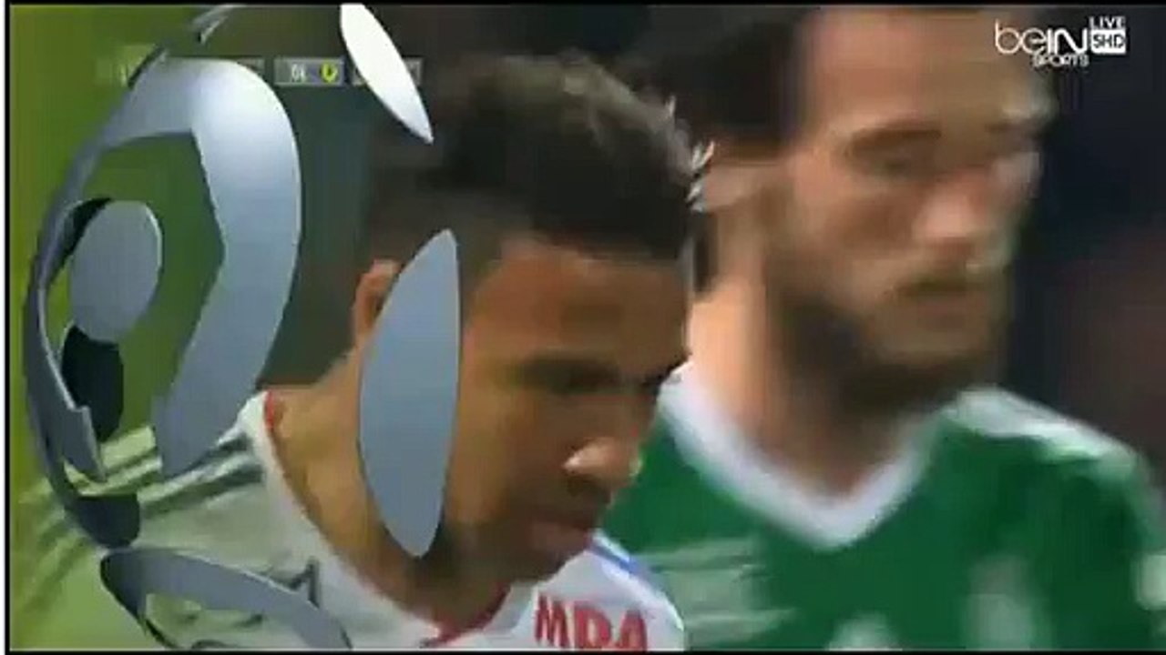 lyon-saint-etienne Fantastic goal line save by the Etienne defender