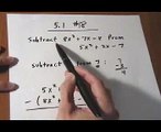 subtract polynomials - vertical method