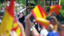 SS.MM. los Reyes llegan al Palacio Real de Madrid