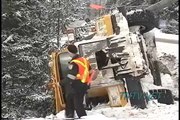 Snow Plow Truck Crash - TMTV Kootenays